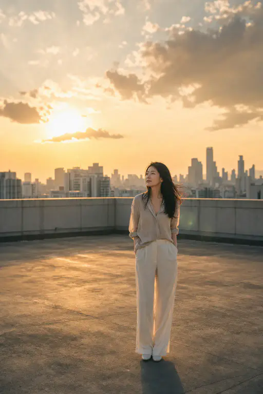 天台夕阳记忆